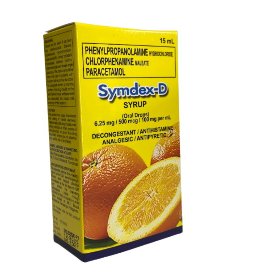 SYMDEX – D Paracetamol + Phenylephrine + Chlorphenamine Drops 15mL