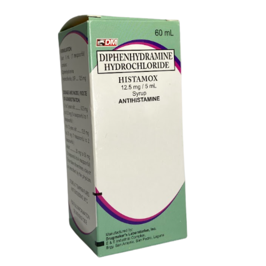 HISTAMOX - Diphenhydramine Syrup 12.5mg/5ml 60ml